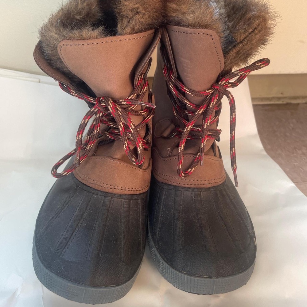Pajar Brown and Black Fur-Lined Boots